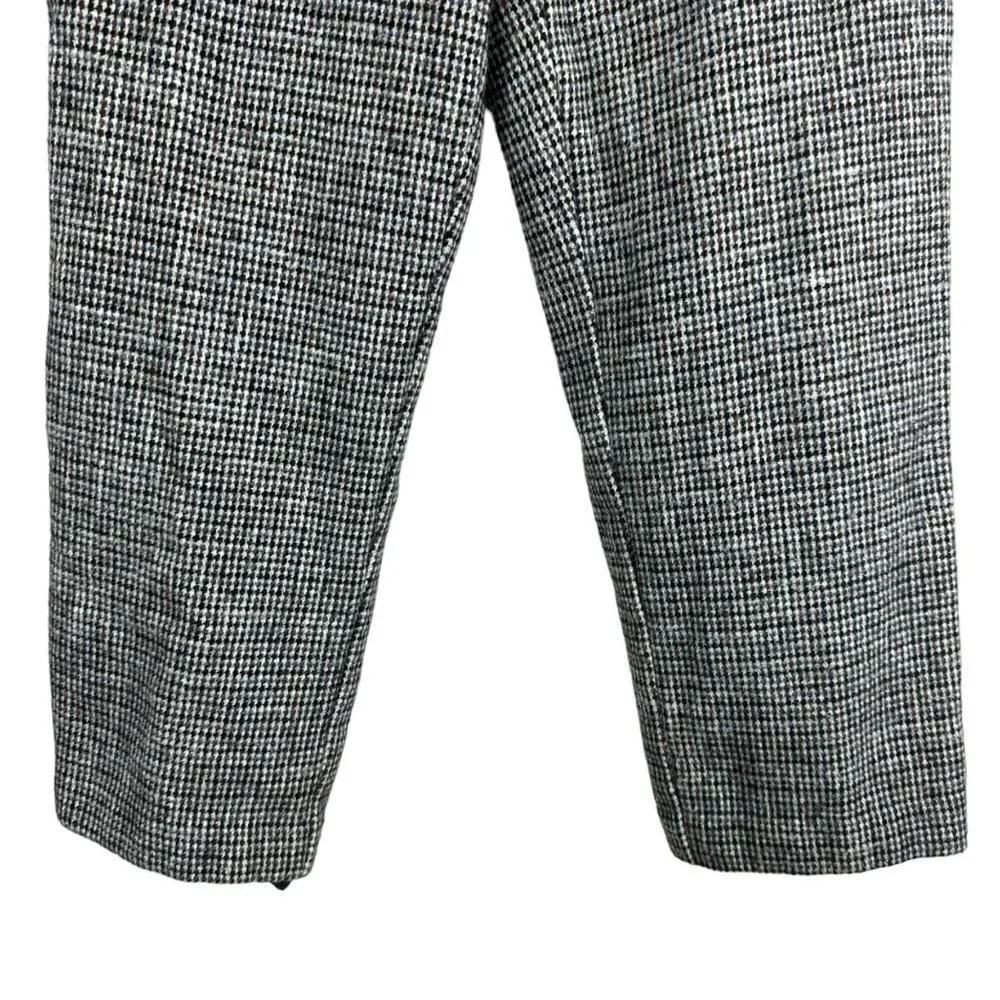 Kate‎ Spade Houndstooth Tweed Pants Women's Sz 4 Brown Blue Black Beige Straight